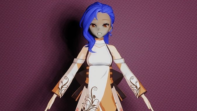Kuro - LowPoly Game Ready Character Low-poly 3D model Low-poly 3D model