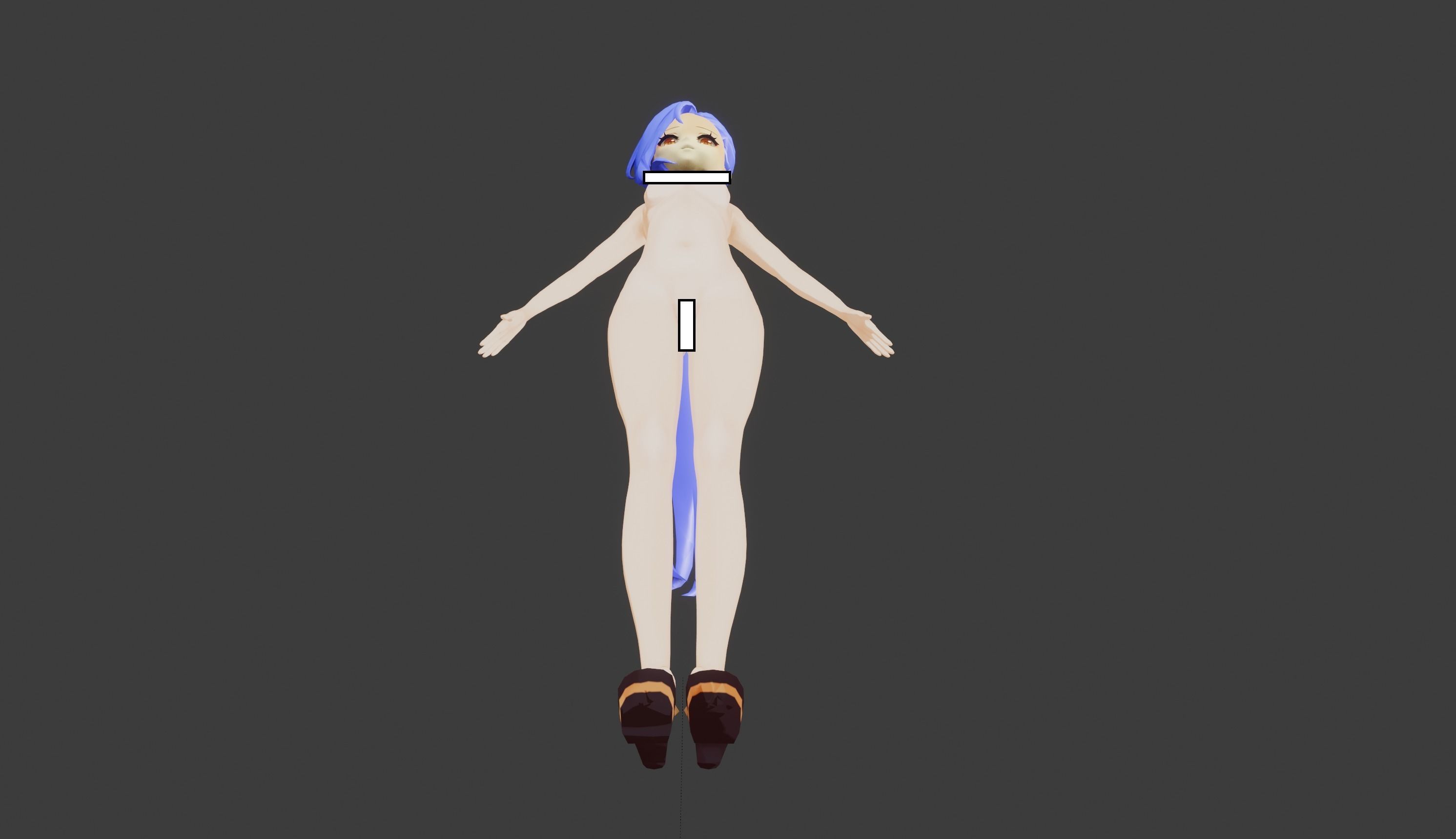 Kuro - LowPoly Game Ready Character Low-poly 3D model Low-poly 3D model_17