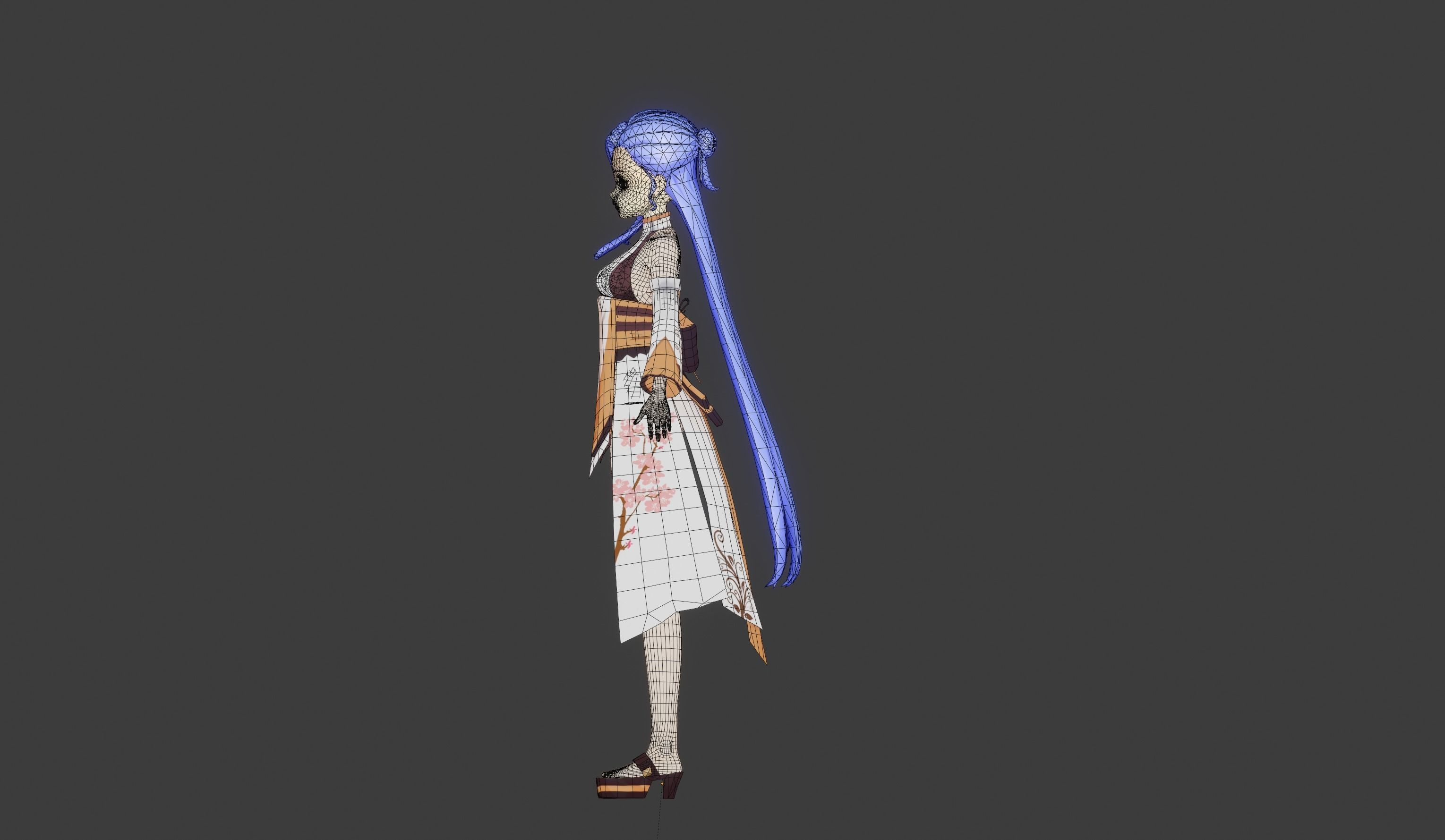 Kuro - LowPoly Game Ready Character Low-poly 3D model Low-poly 3D model_11