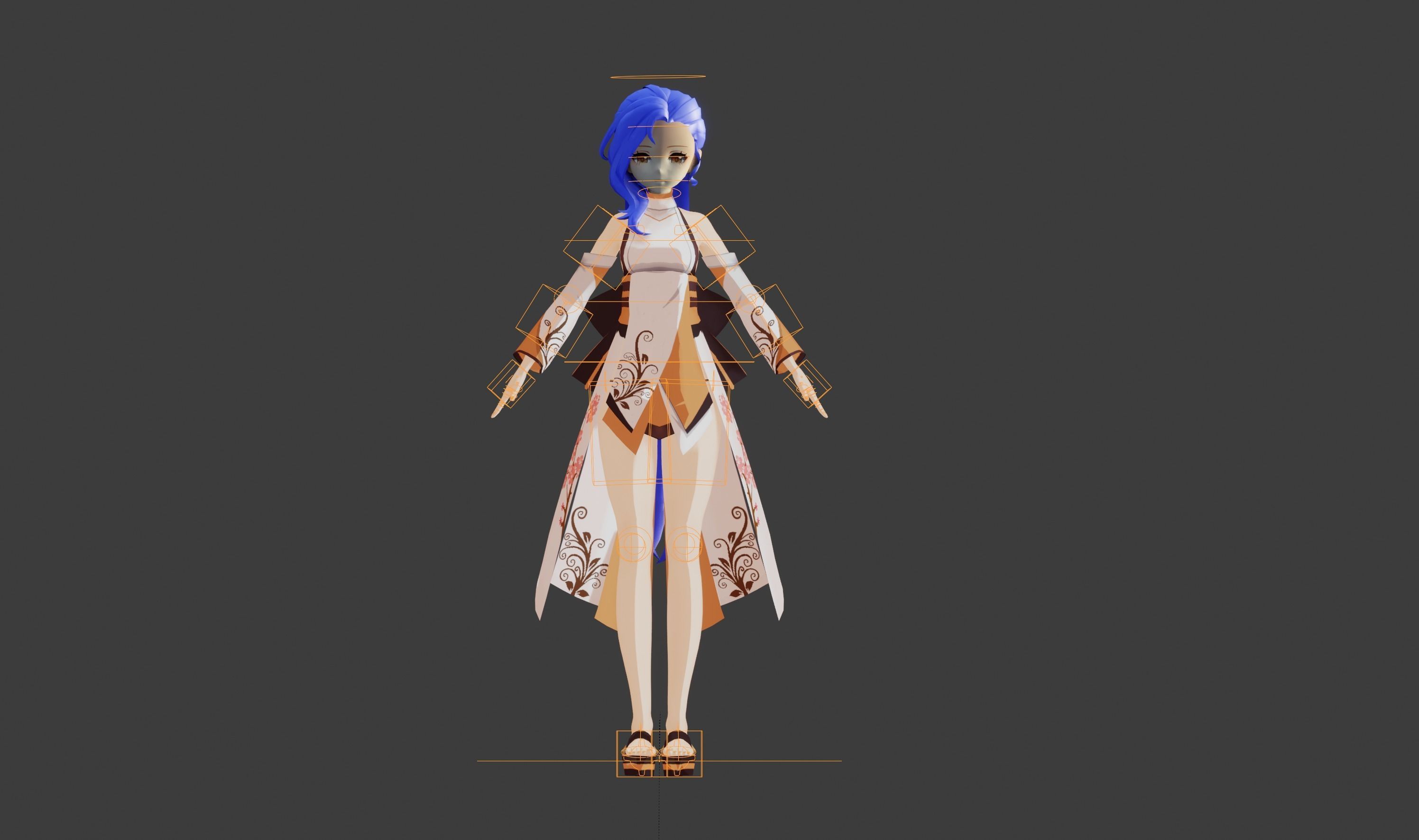 Kuro - LowPoly Game Ready Character Low-poly 3D model Low-poly 3D model_14