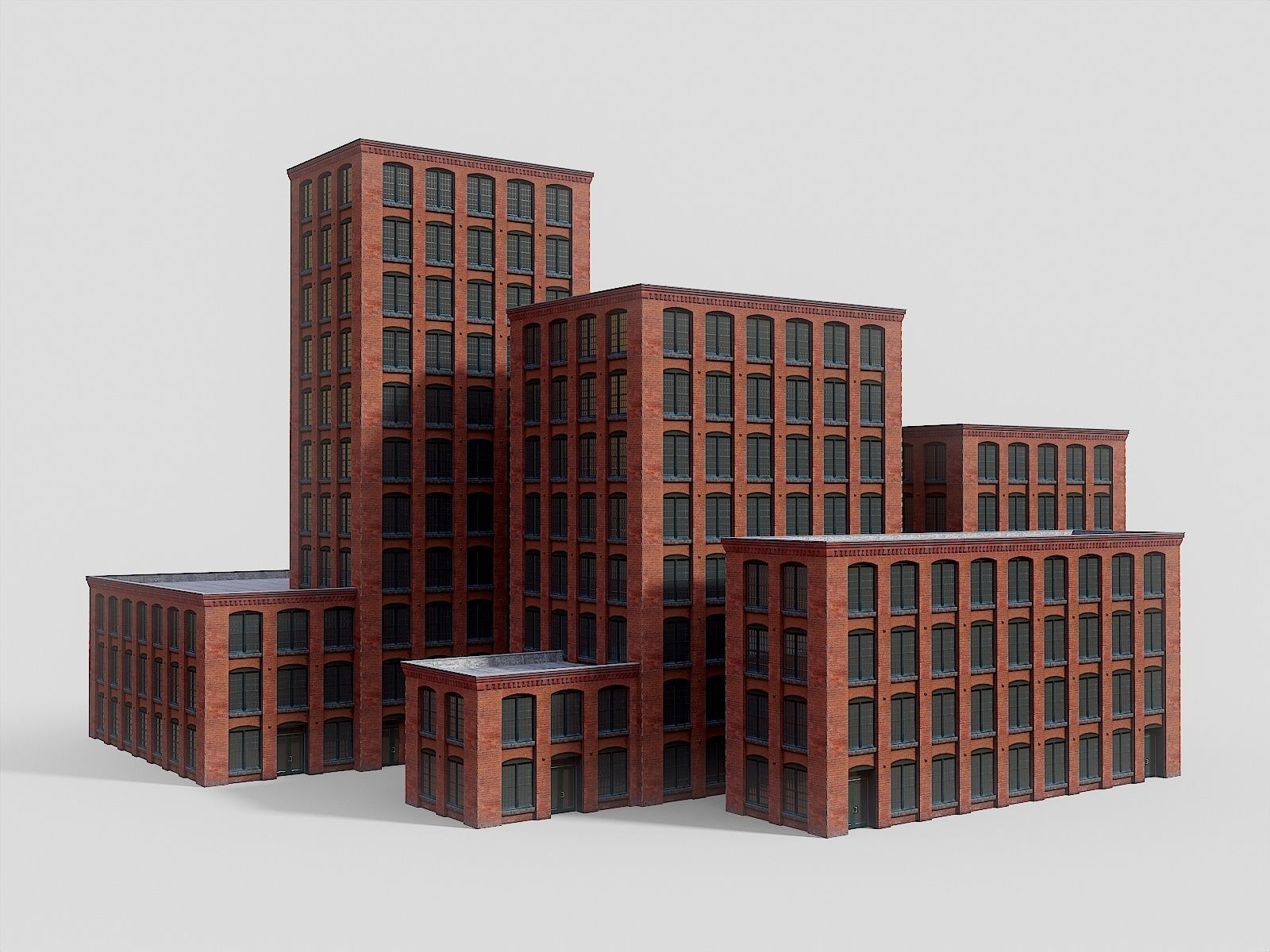 Industrial buildings pack Low-poly 3D model_1