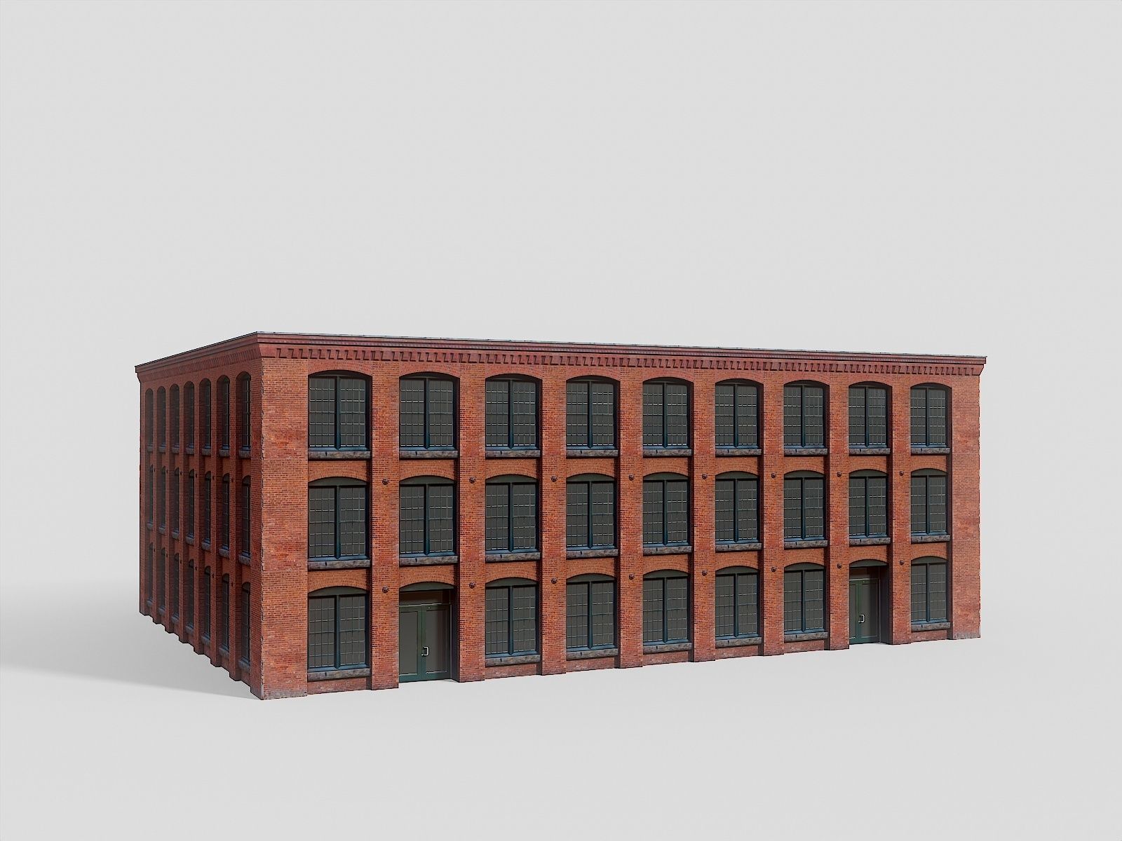 Industrial buildings pack Low-poly 3D model_4