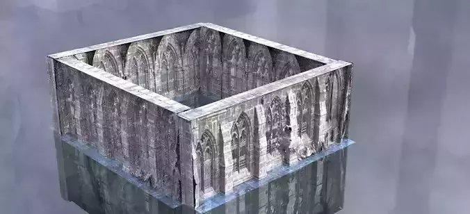 Hogwarts style hallway wall  2