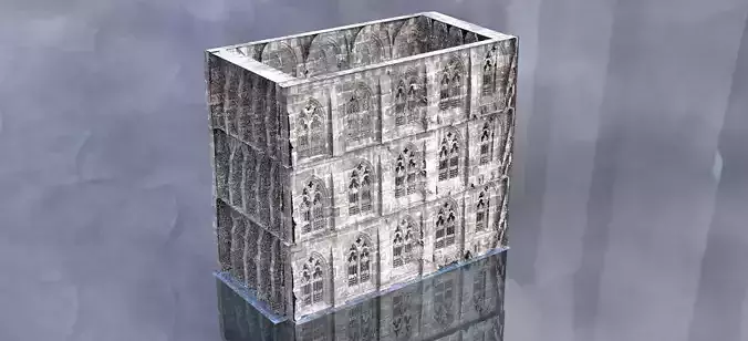 Hogwarts style walls 3 layers 3D