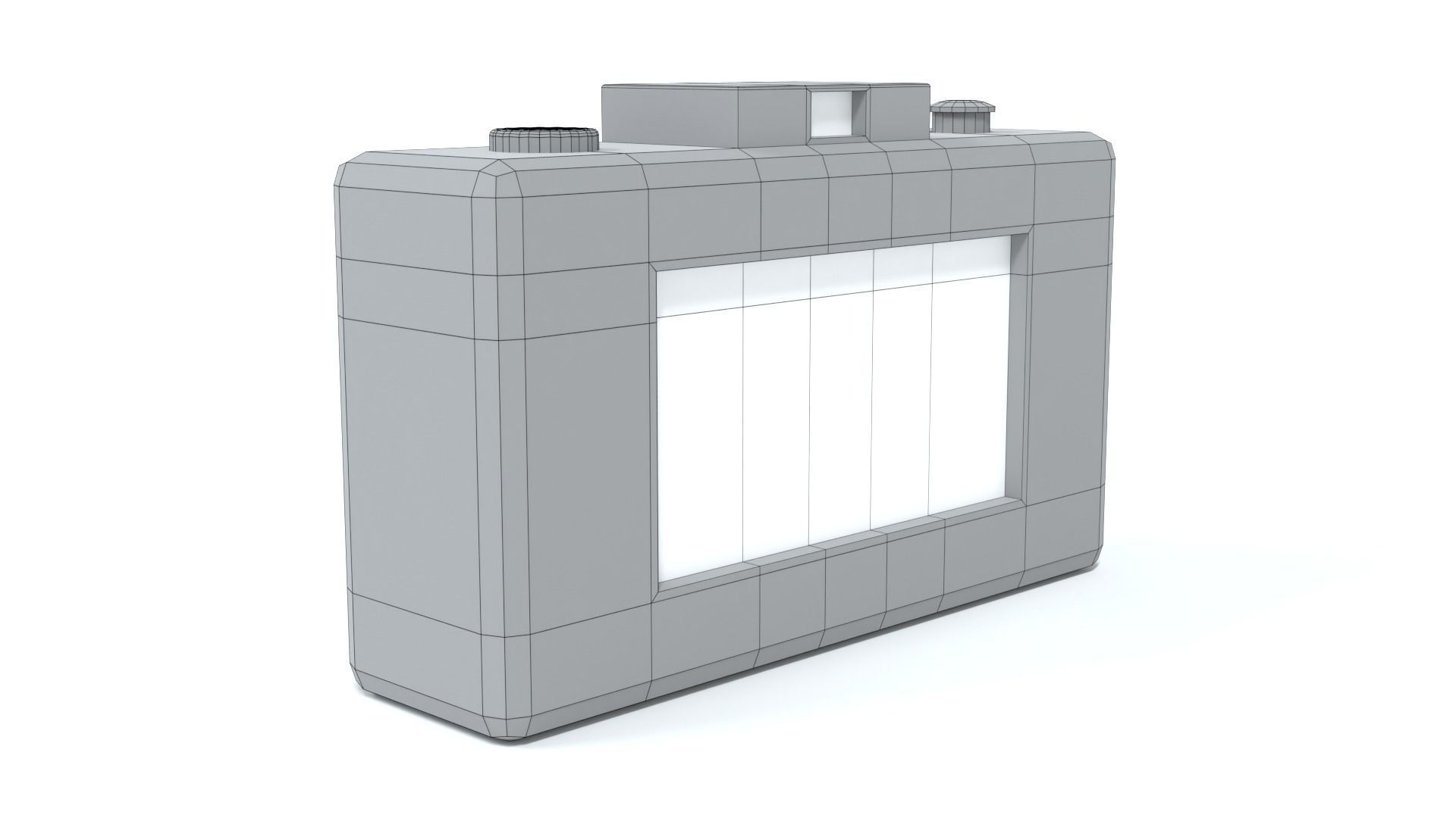 Low Poly Cartoon Photo Camera Low-poly 3D model_13