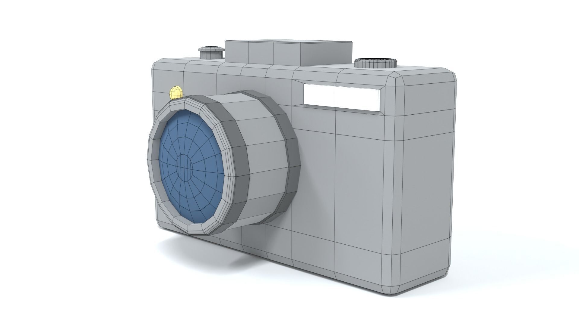 Low Poly Cartoon Photo Camera Low-poly 3D model_11