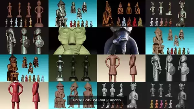 Norse Gods CNC and 3D Model Collection