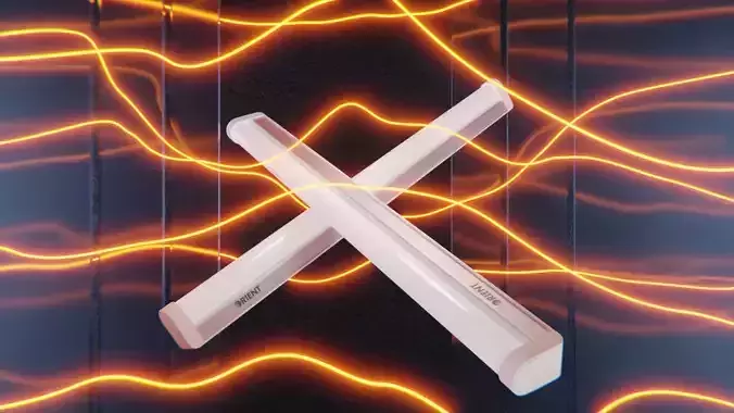 Electric Tube Light Low-poly 3D model
