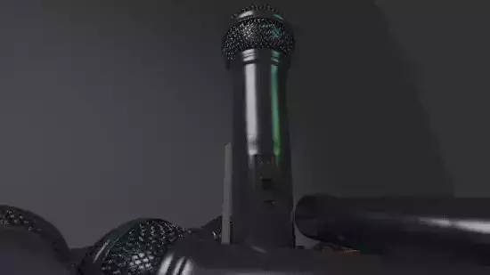 Microphone pair of microphones 3D model