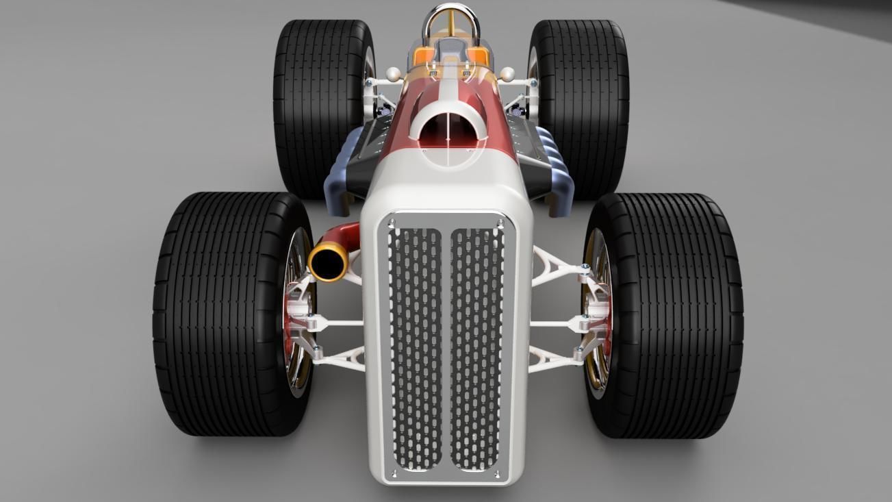 car racing retro vintage vehicles 3D model_5