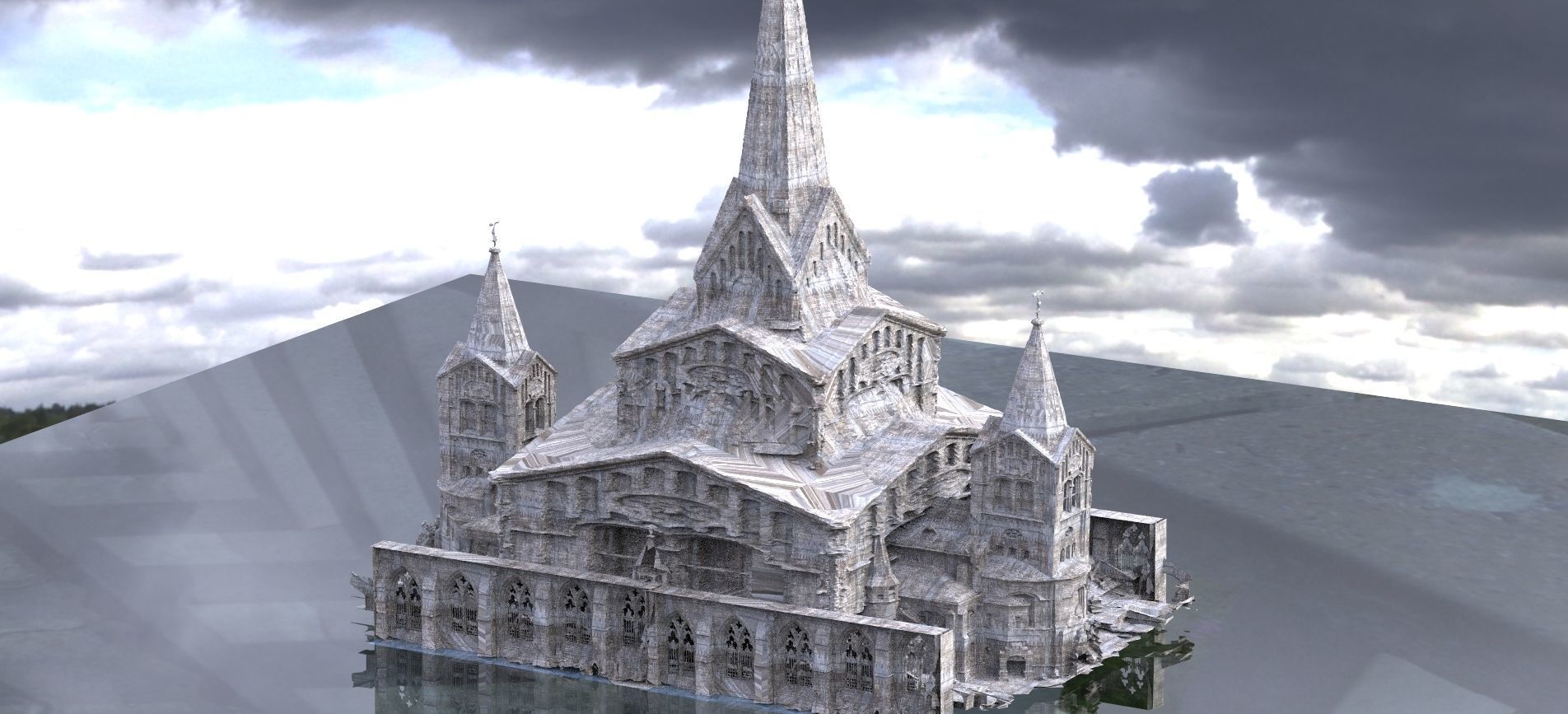 Cthulhu Cult Church 3D 3D model_2