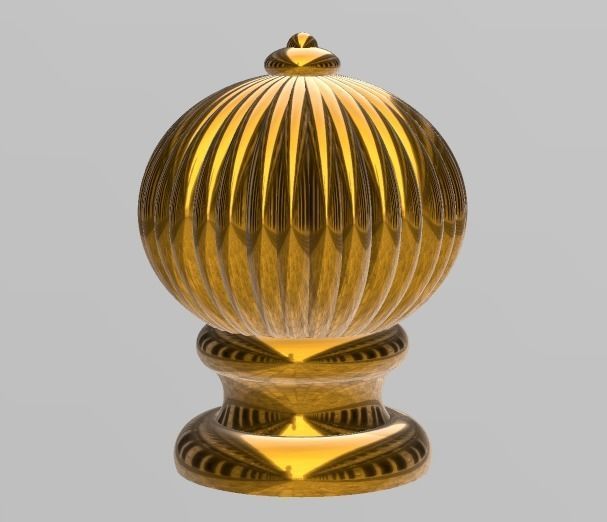 Fluted Finial 3D print model_2