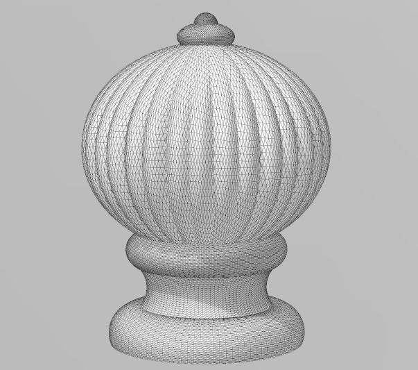 Fluted Finial 3D print model_1