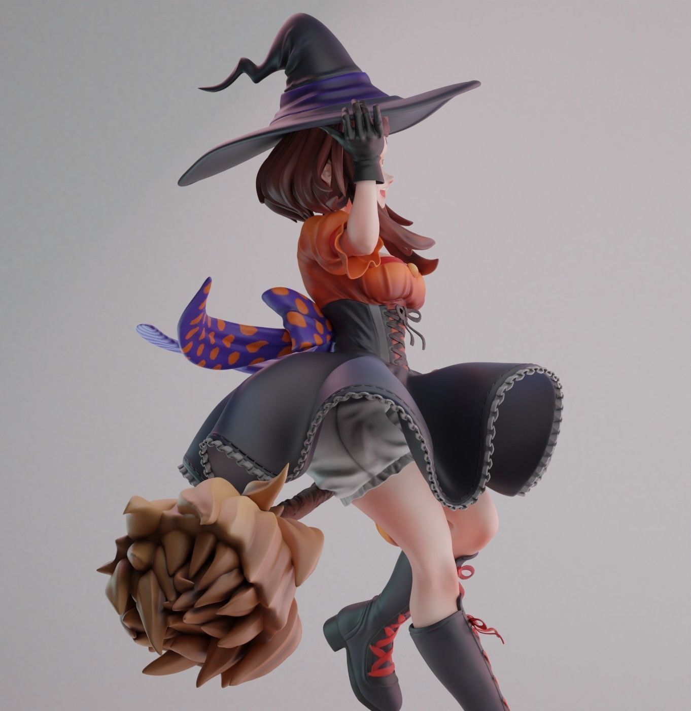 Witch Uraraka Helloween skin 3D print model_4