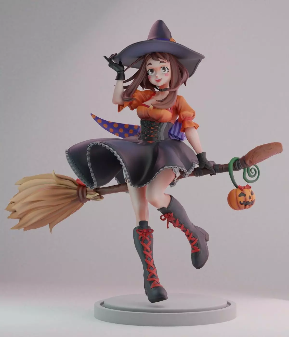 Witch Uraraka Helloween skin 3D print model_0