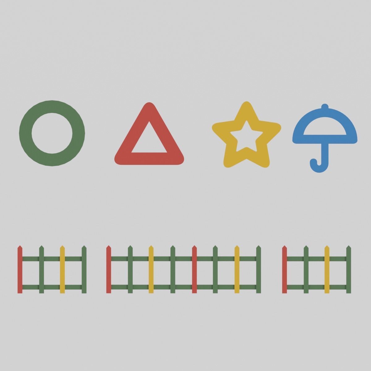 Squid Game Curly Cookies 3D model_4