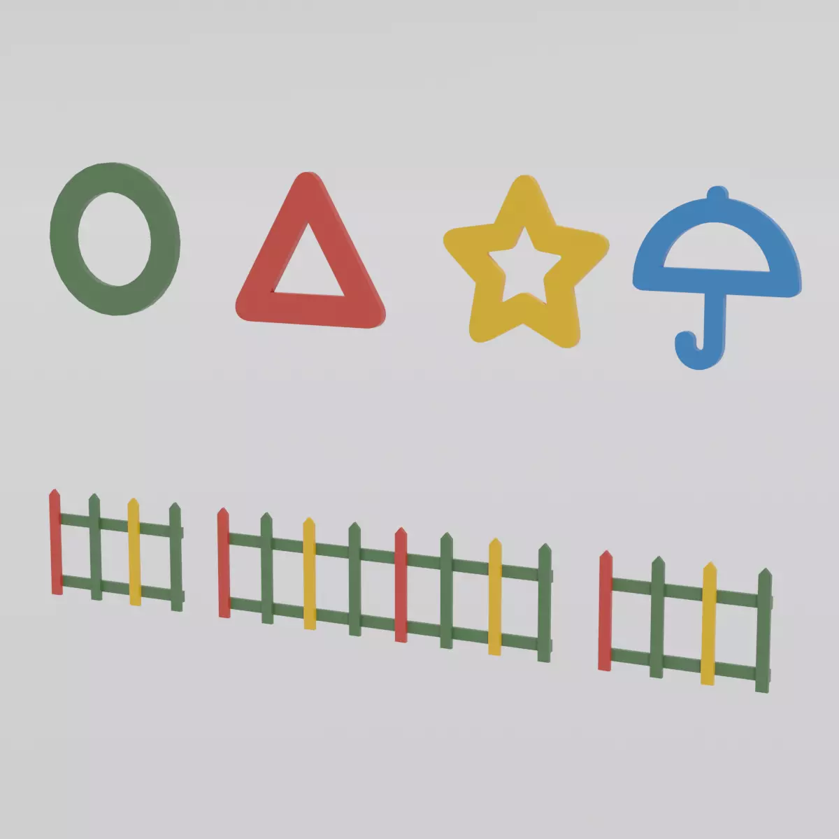 Squid Game Curly Cookies 3D model_0