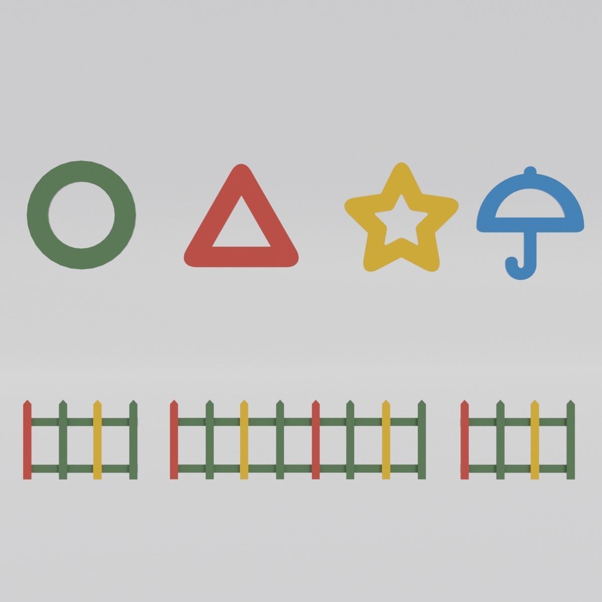 Squid Game Curly Cookies 3D model_6