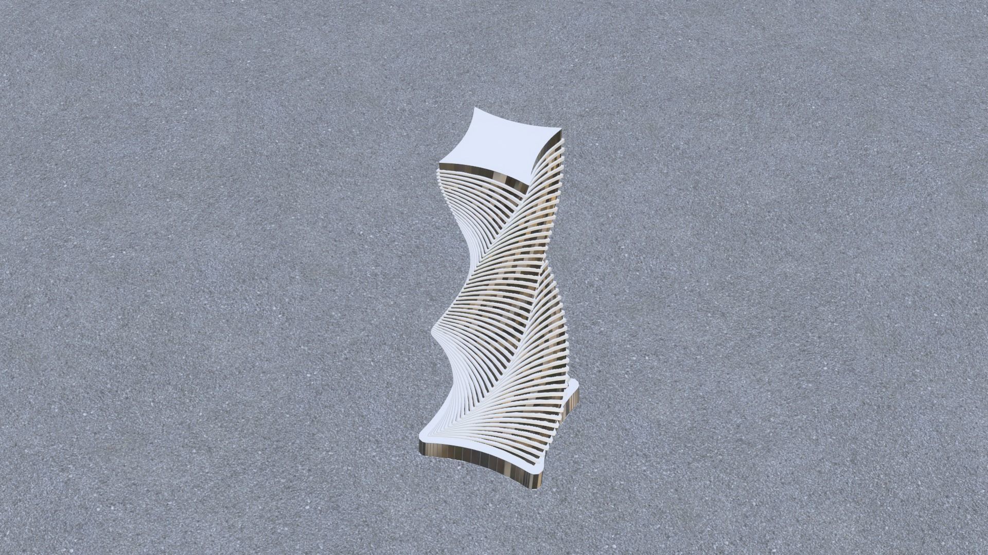 Skyscraper twisted 3D model_12