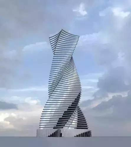 Skyscraper twisted 3D model