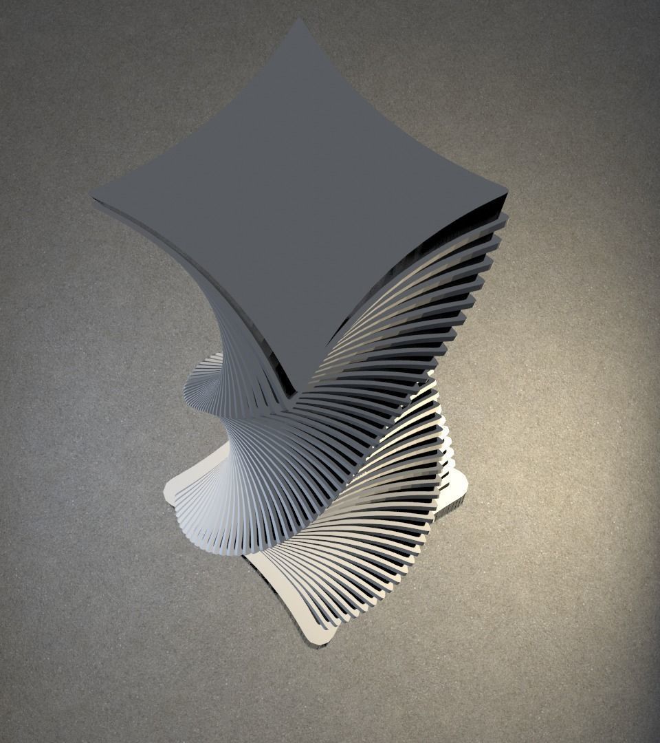 Skyscraper twisted 3D model_5