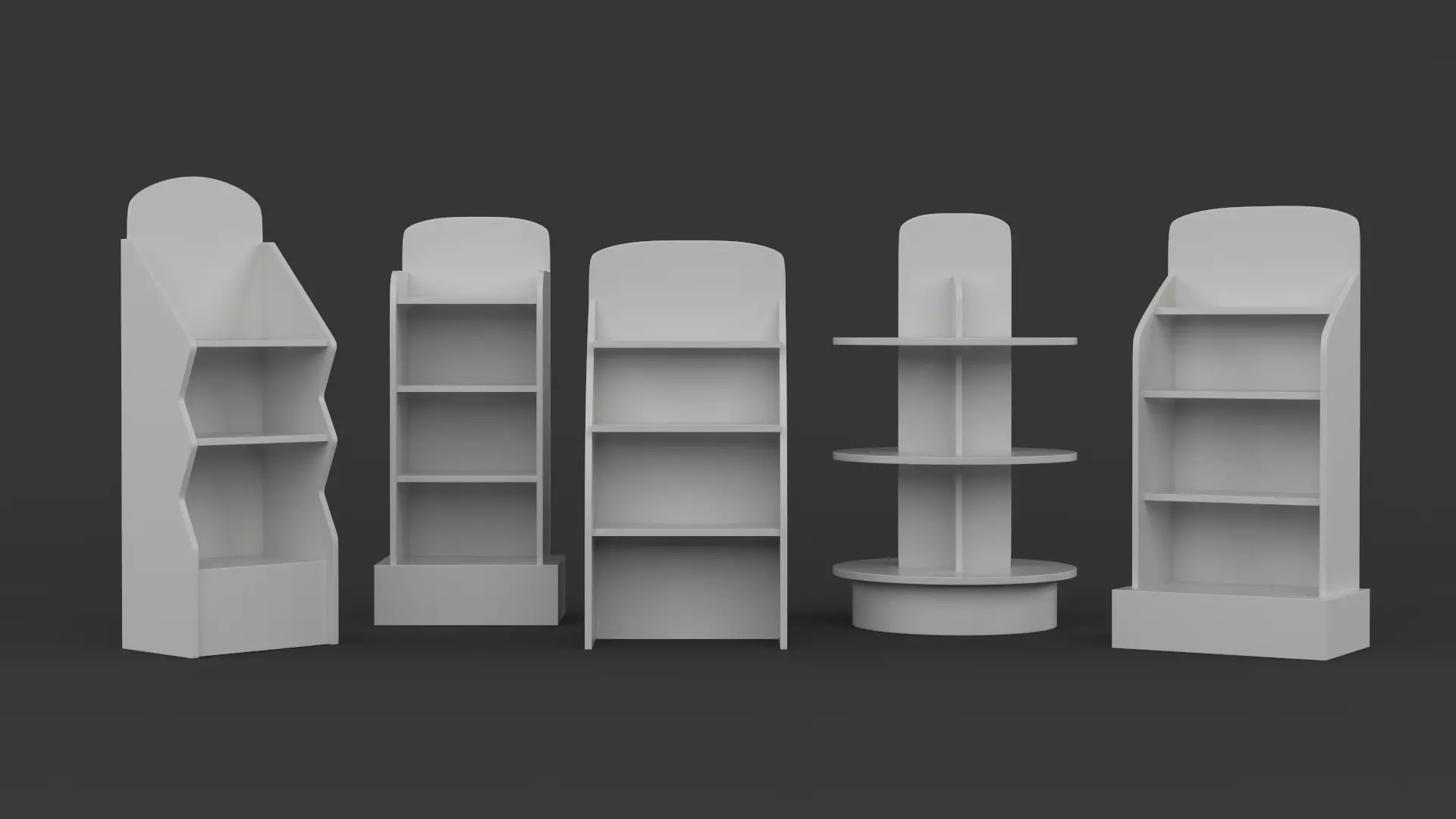 Empty Retail Shelves 3D model_0