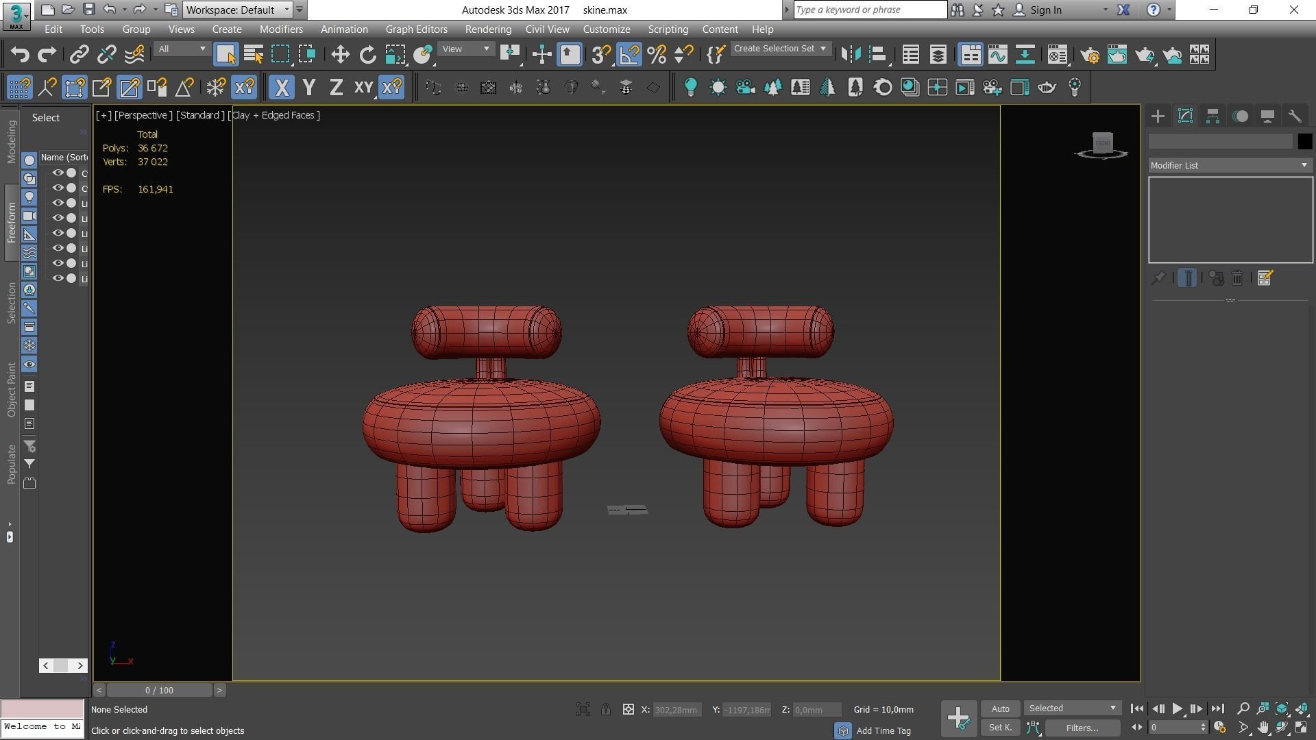 Bling Bling Chair Low-poly 3D model_7