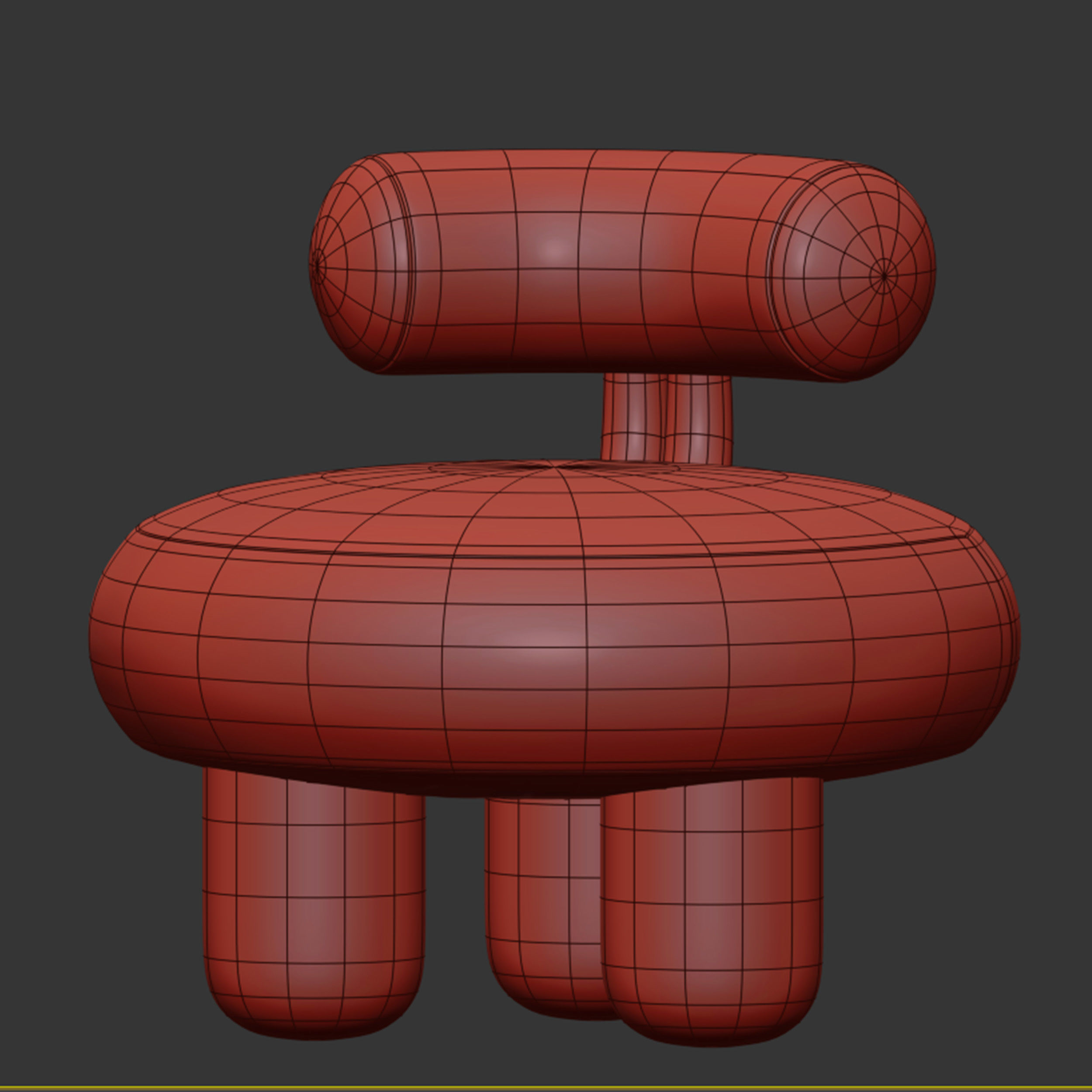 Bling Bling Chair Low-poly 3D model_2