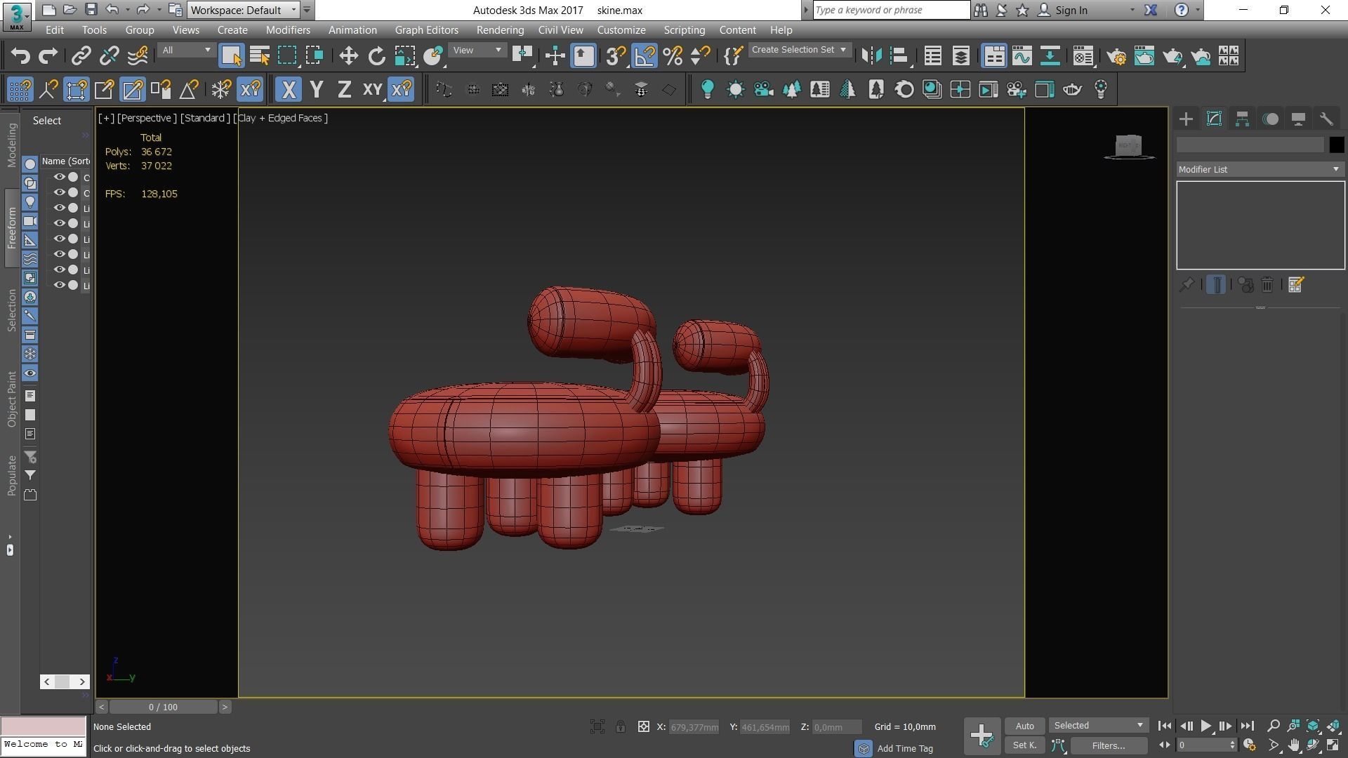 Bling Bling Chair Low-poly 3D model_8