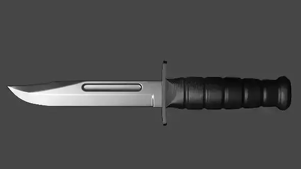High Poly Ka-Bar USMC Combat Knife Free 3D model