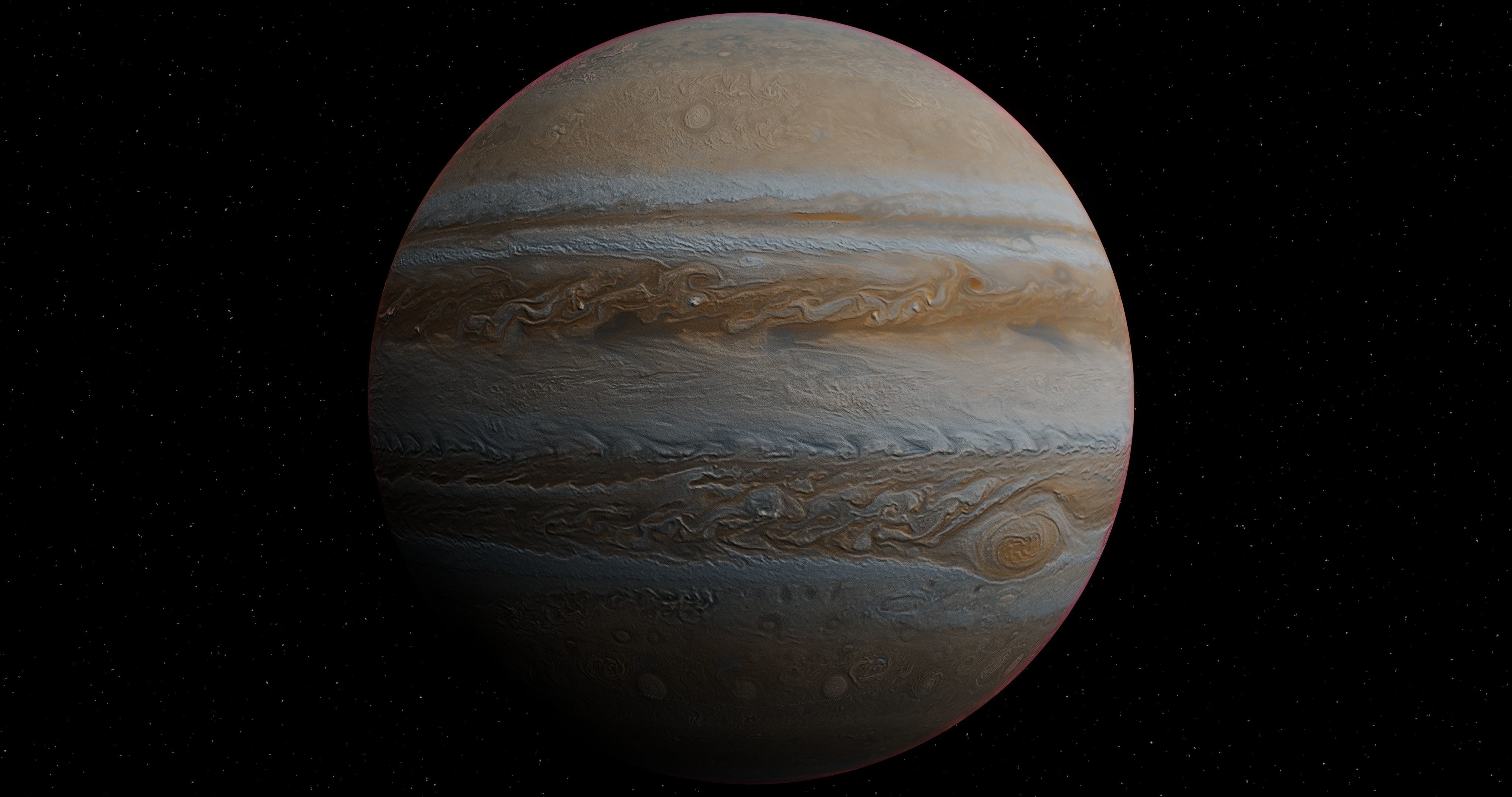 Animated Jupiter planet Free 3D model_10