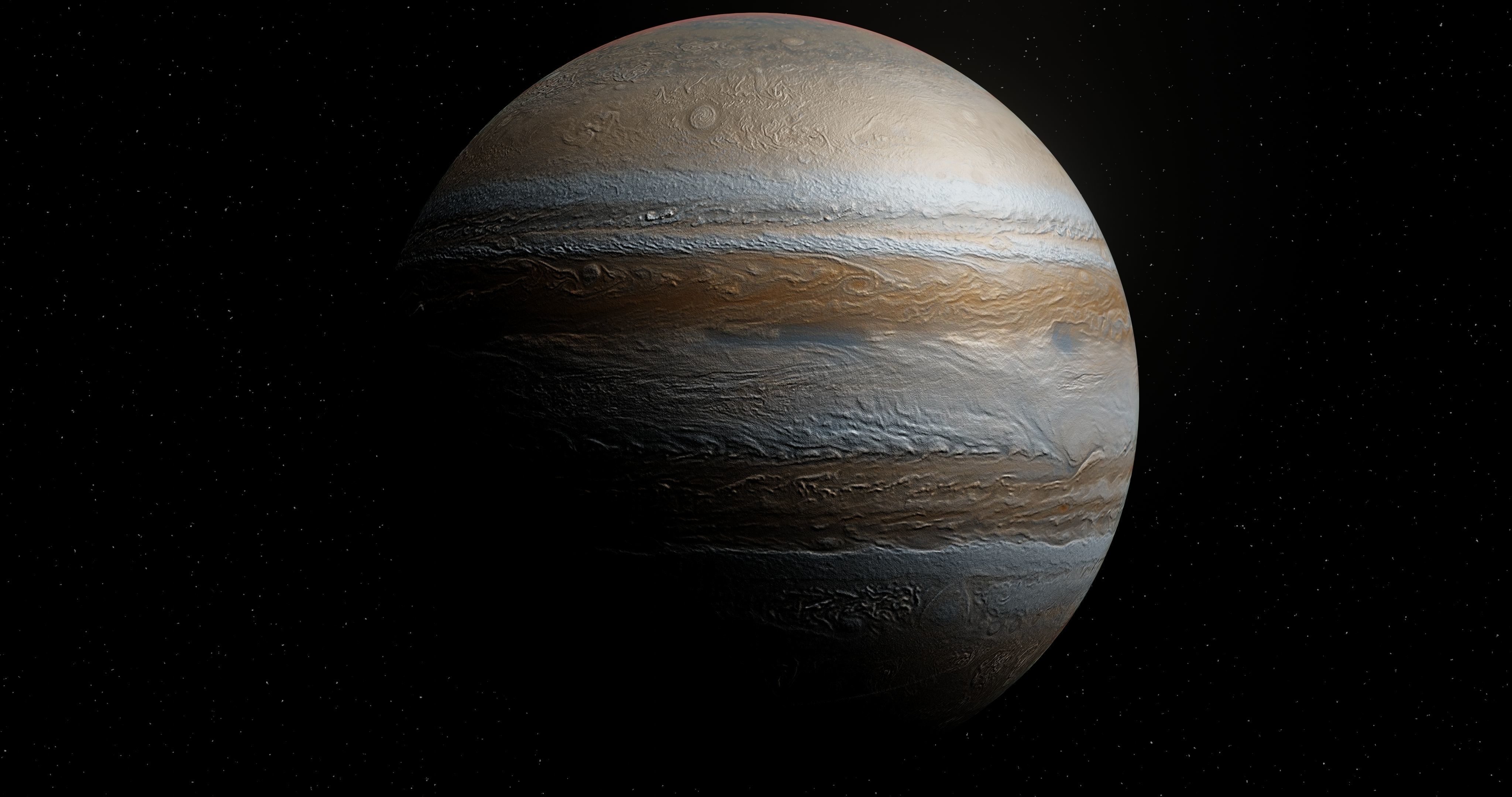 Animated Jupiter planet Free 3D model_11