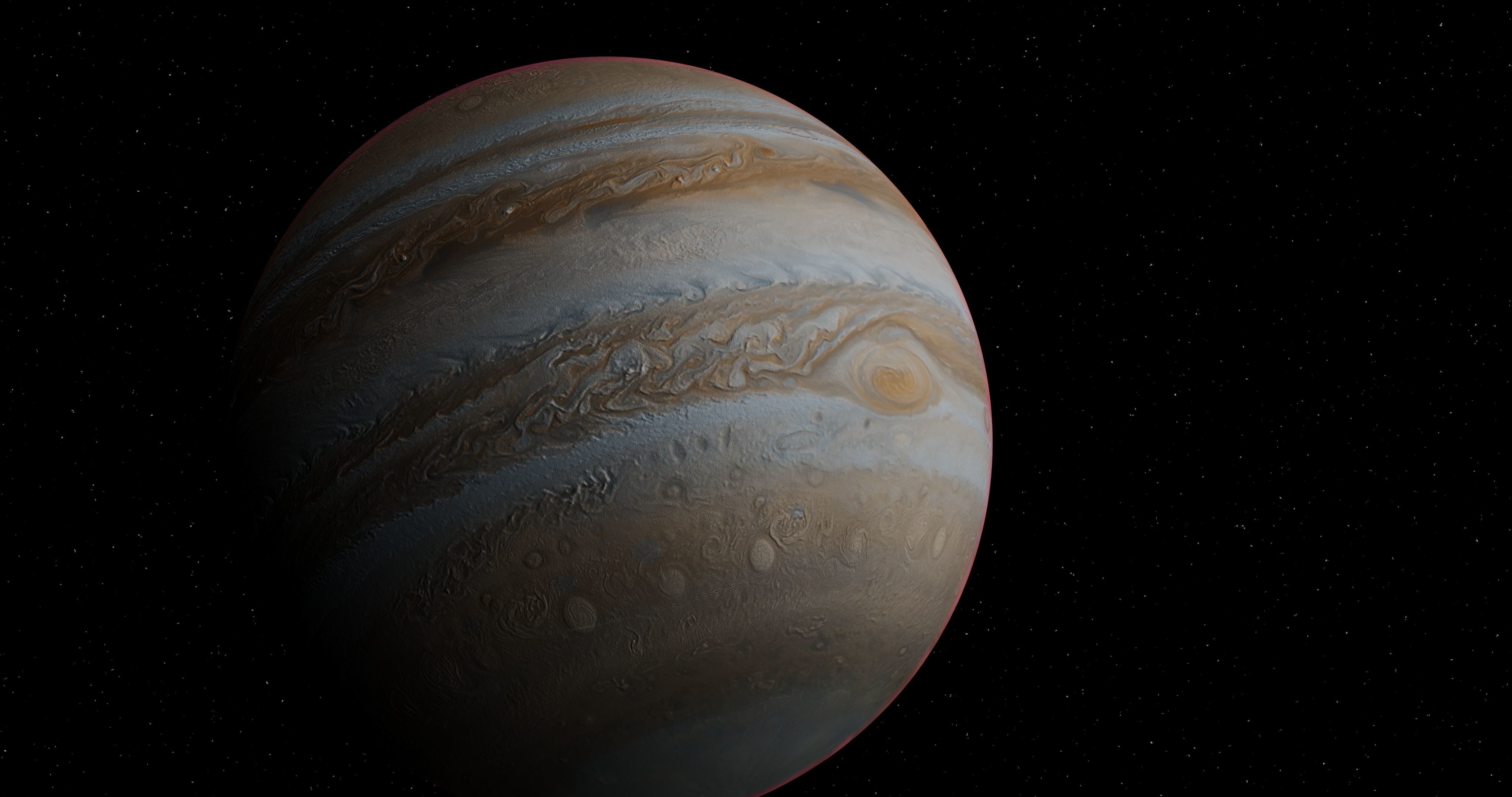 Animated Jupiter planet Free 3D model_5