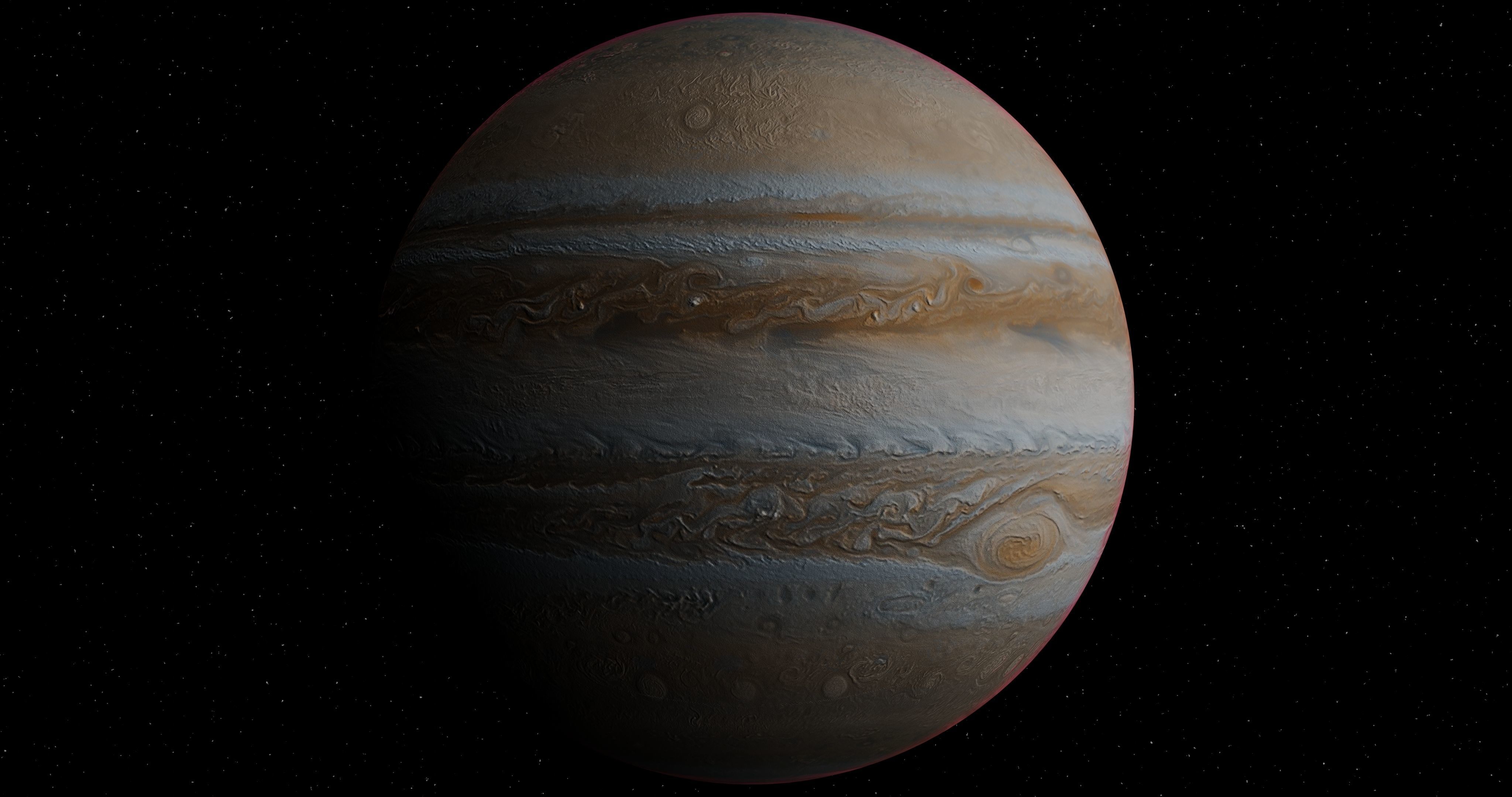 Animated Jupiter planet Free 3D model_6