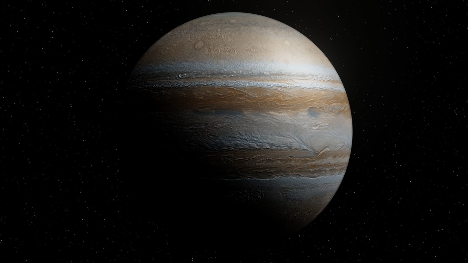 Animated Jupiter planet Free 3D model_8