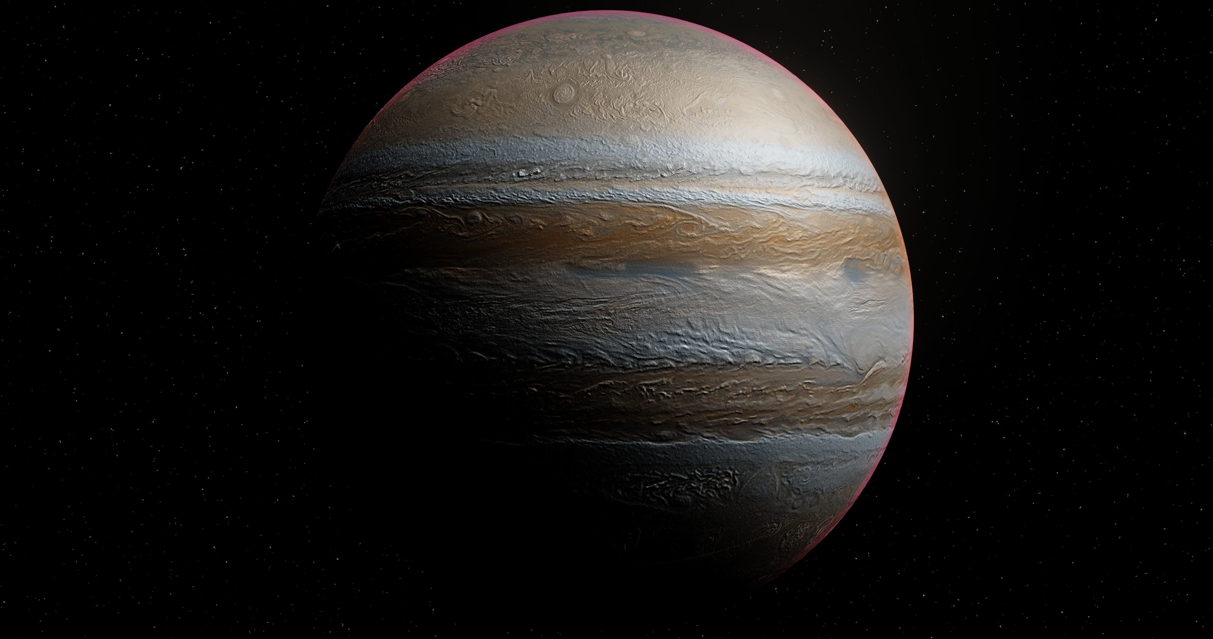 Animated Jupiter planet Free 3D model_7