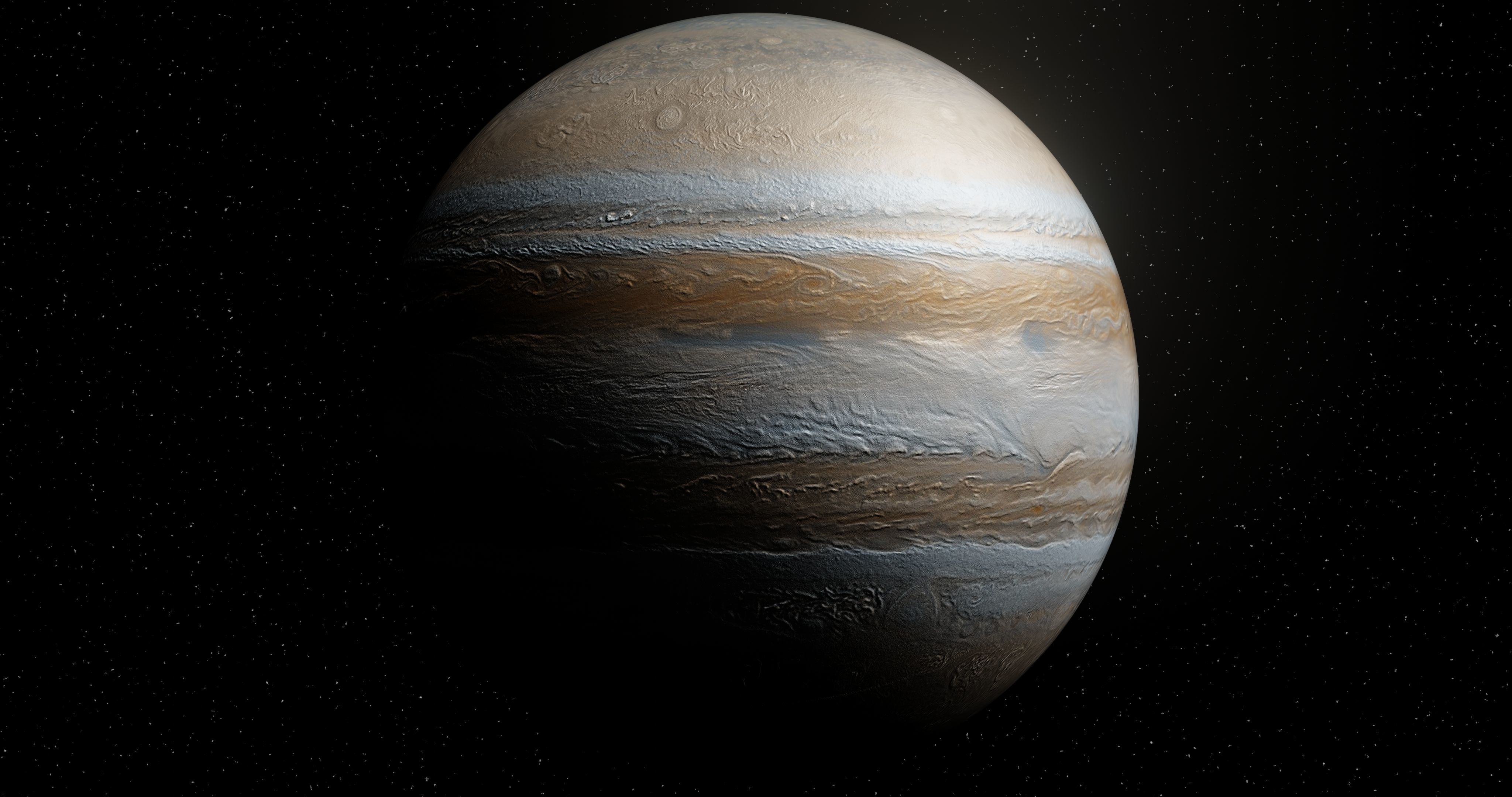 Animated Jupiter planet Free 3D model_9
