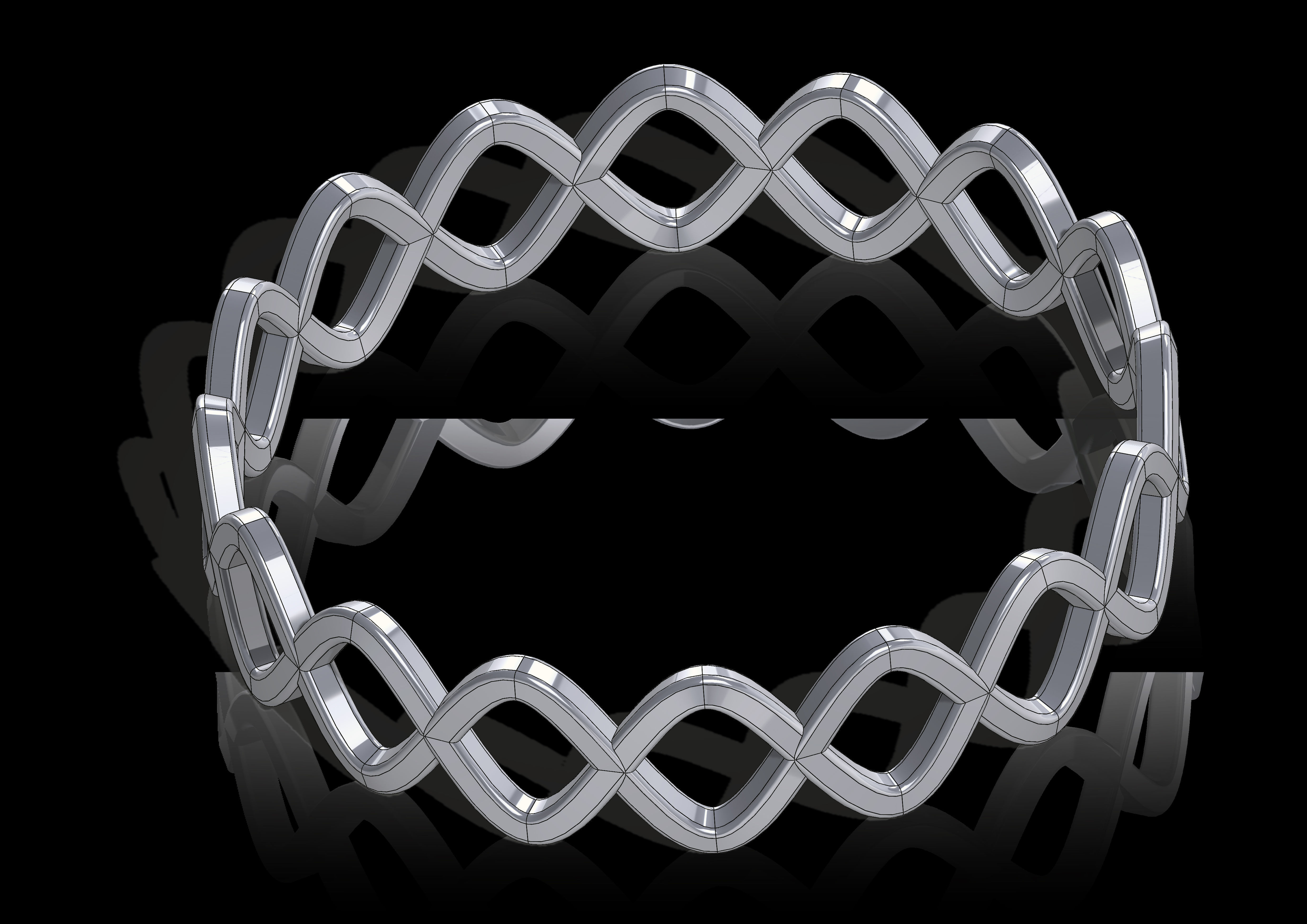 bracelet made of metal 3D print model_2