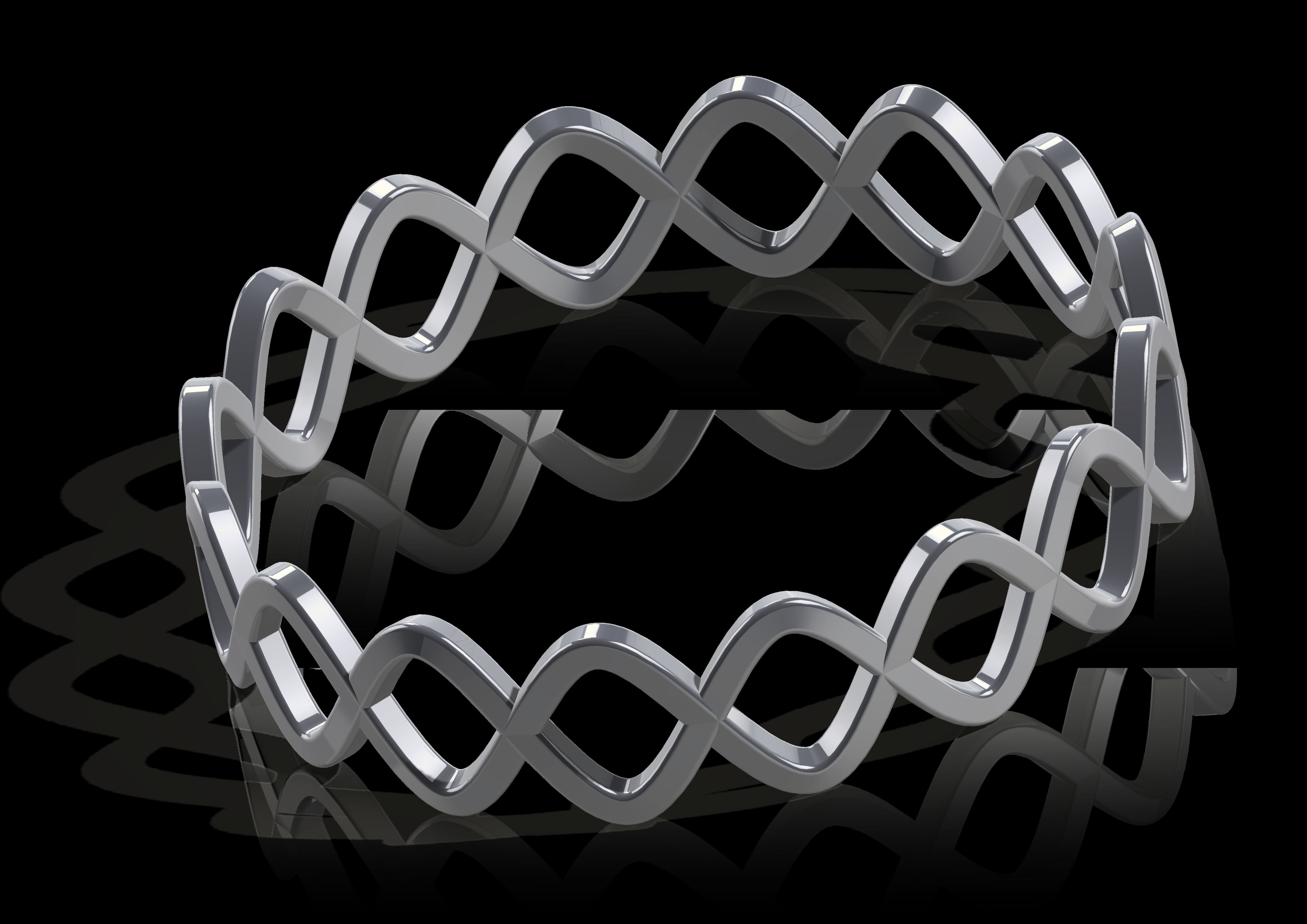 bracelet made of metal 3D print model_3