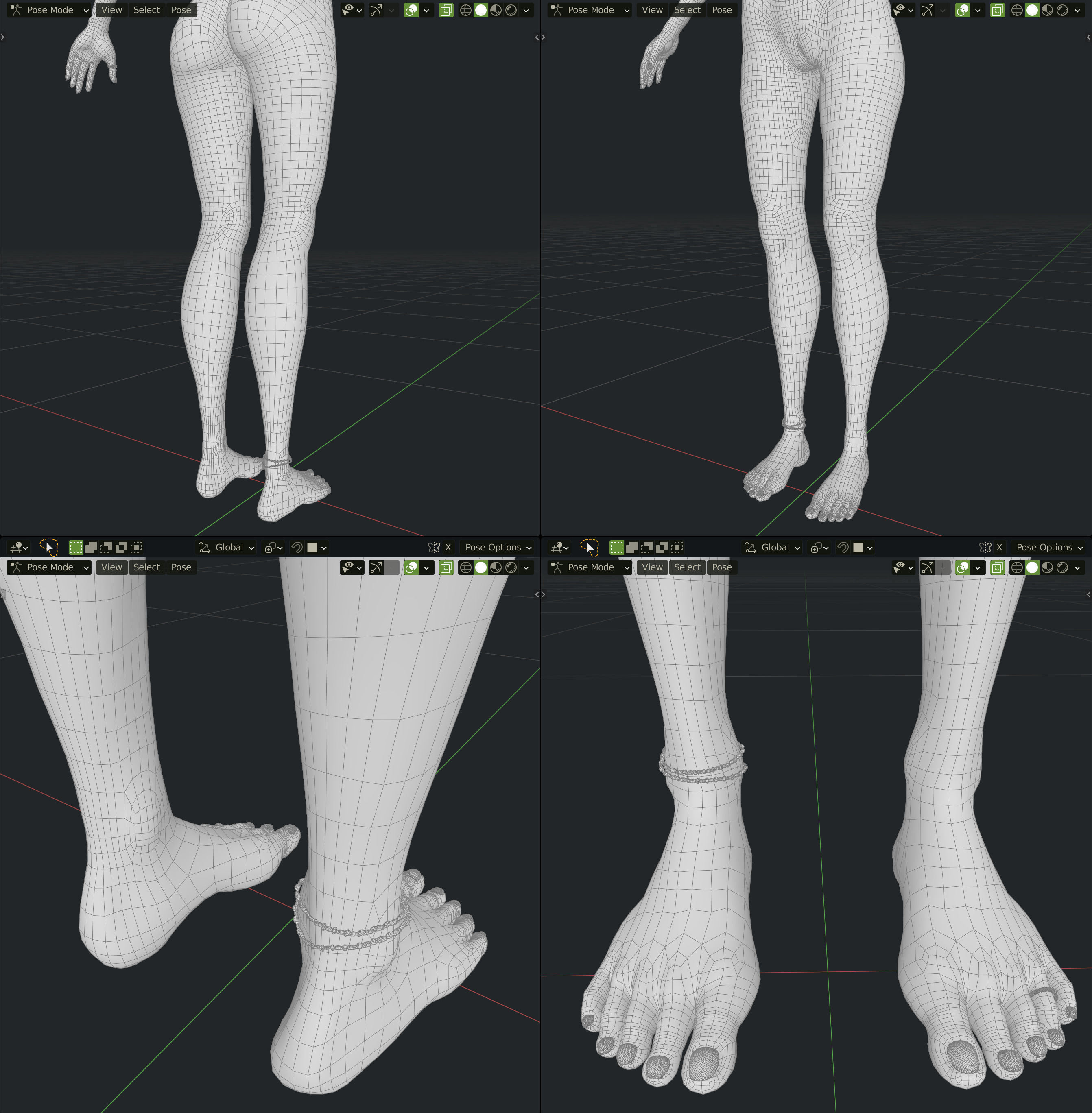 Annya Leona Female Rigged Blender Character 3D model_23