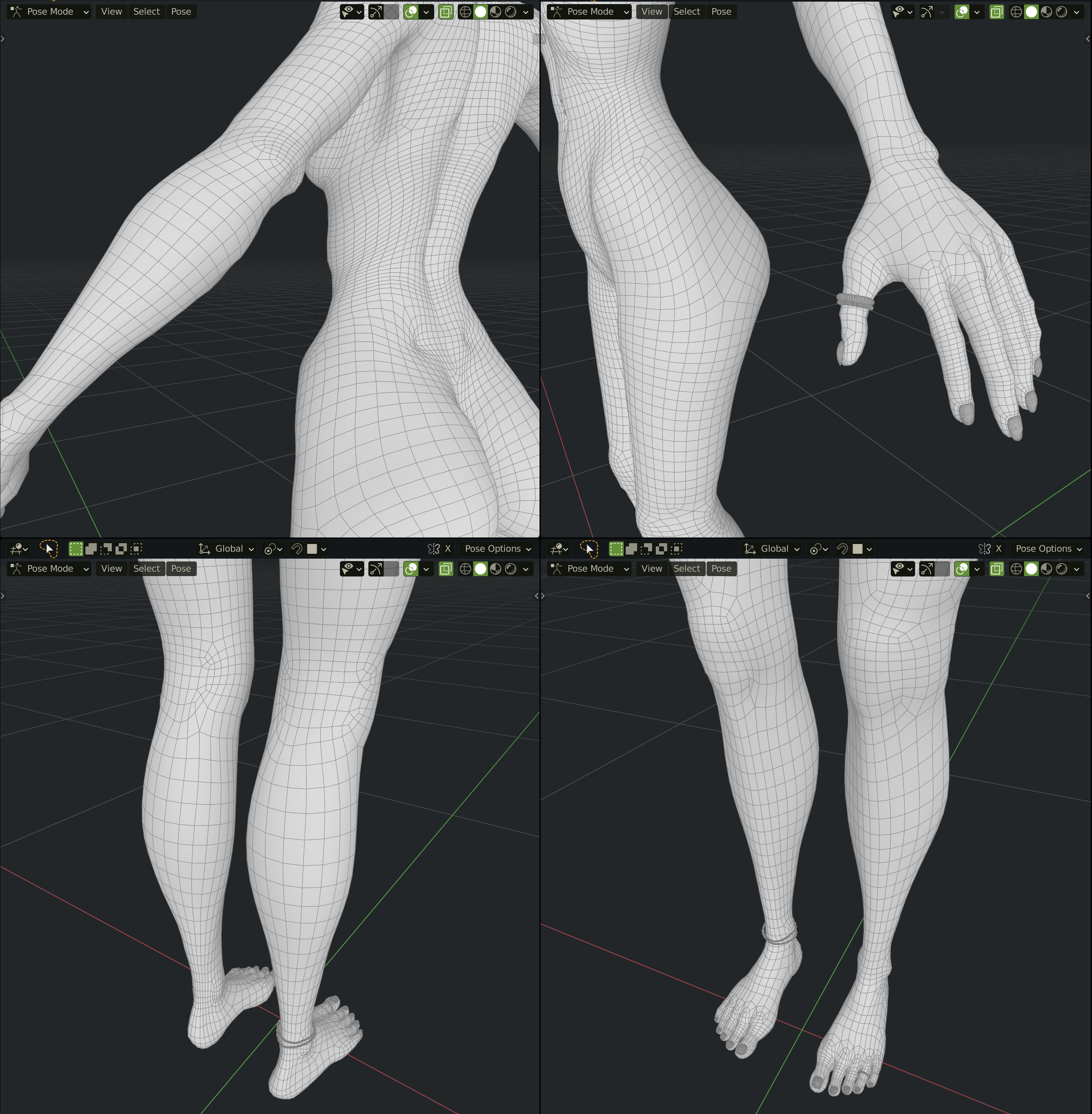 Annya Leona Female Rigged Blender Character 3D model_26