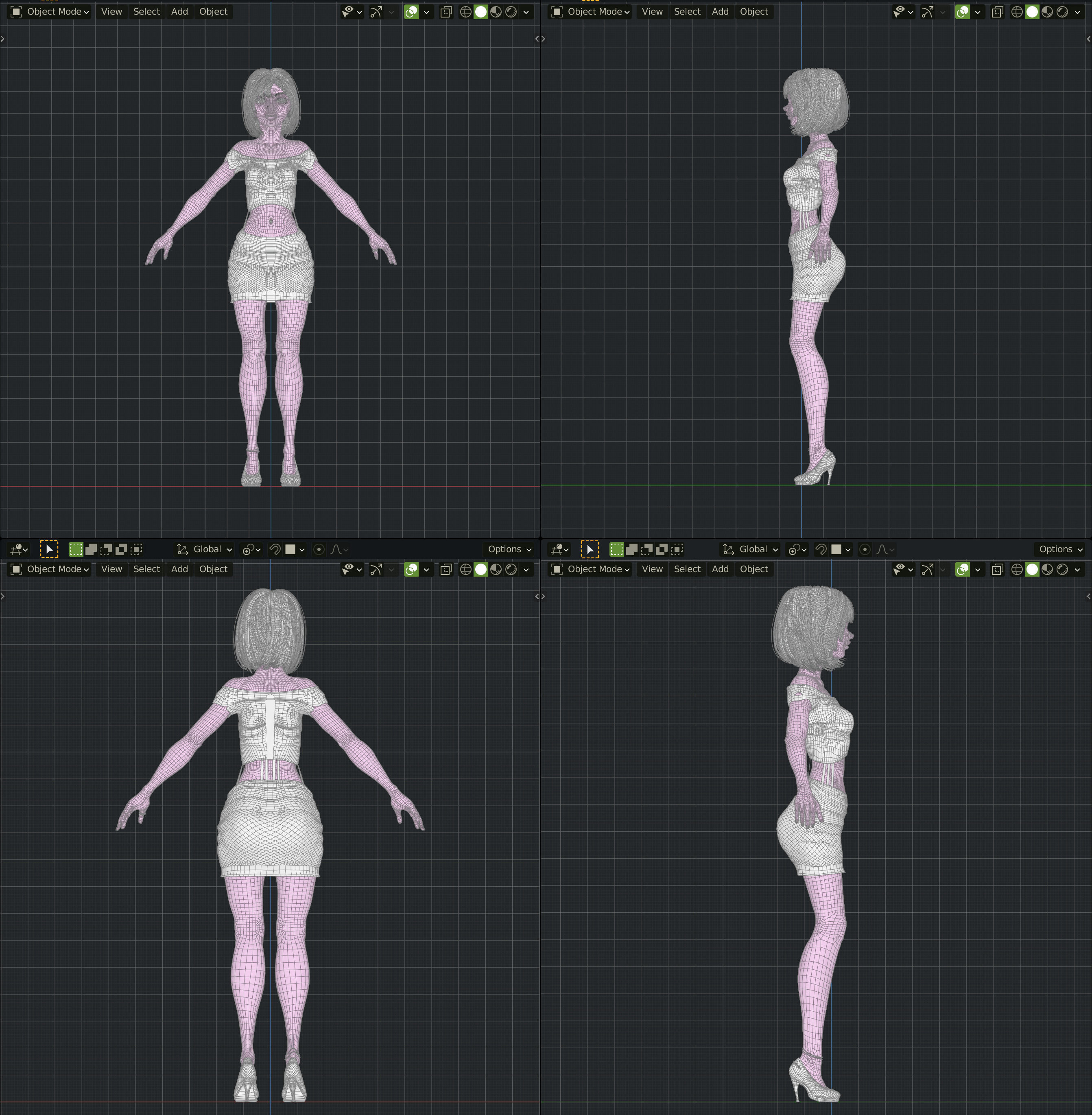 Annya Leona Female Rigged Blender Character 3D model_24