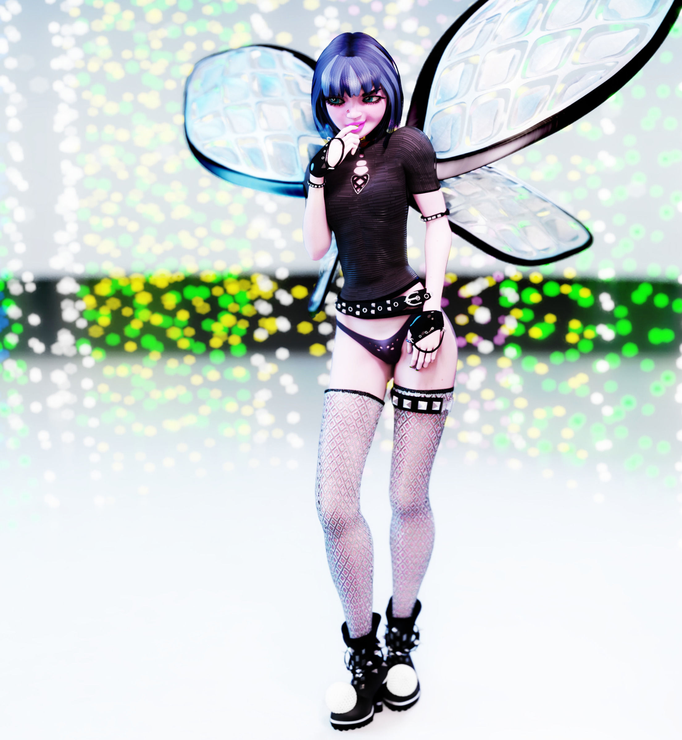 Annya Leona Female Rigged Blender Character 3D model_8