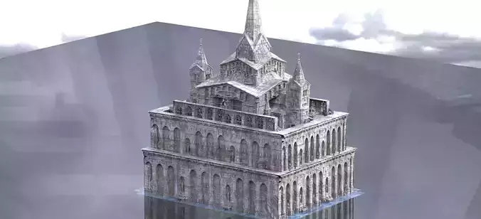 Cthulhu Cult Church larger 3D 3D model