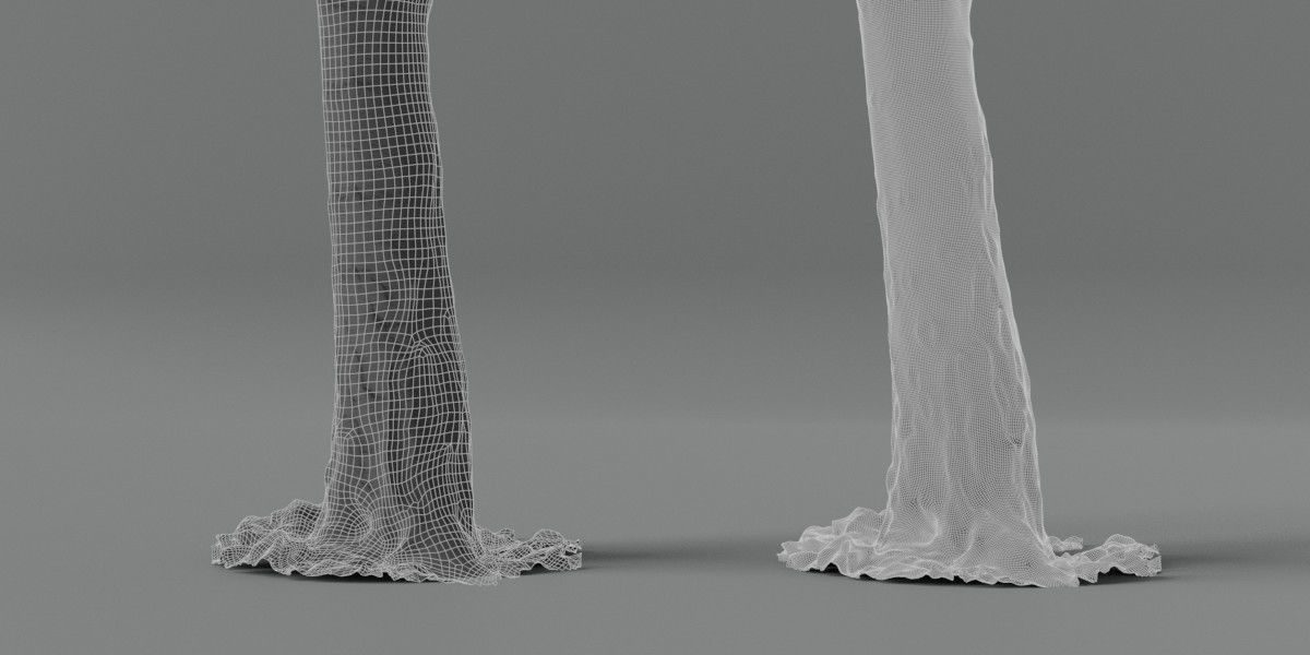 Photorealistic Different Tree Trunks Low-poly 3D model_8