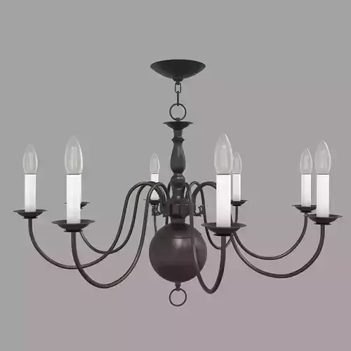 Bronze Chandelier 5007-07 by Livex Lighting 3D model