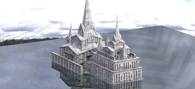 Cthulhu Cult Church 2 versions 3D 3D model