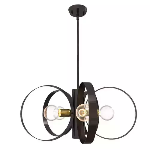Bronze Chandelier 46425-07 by Livex Lighting 3D model