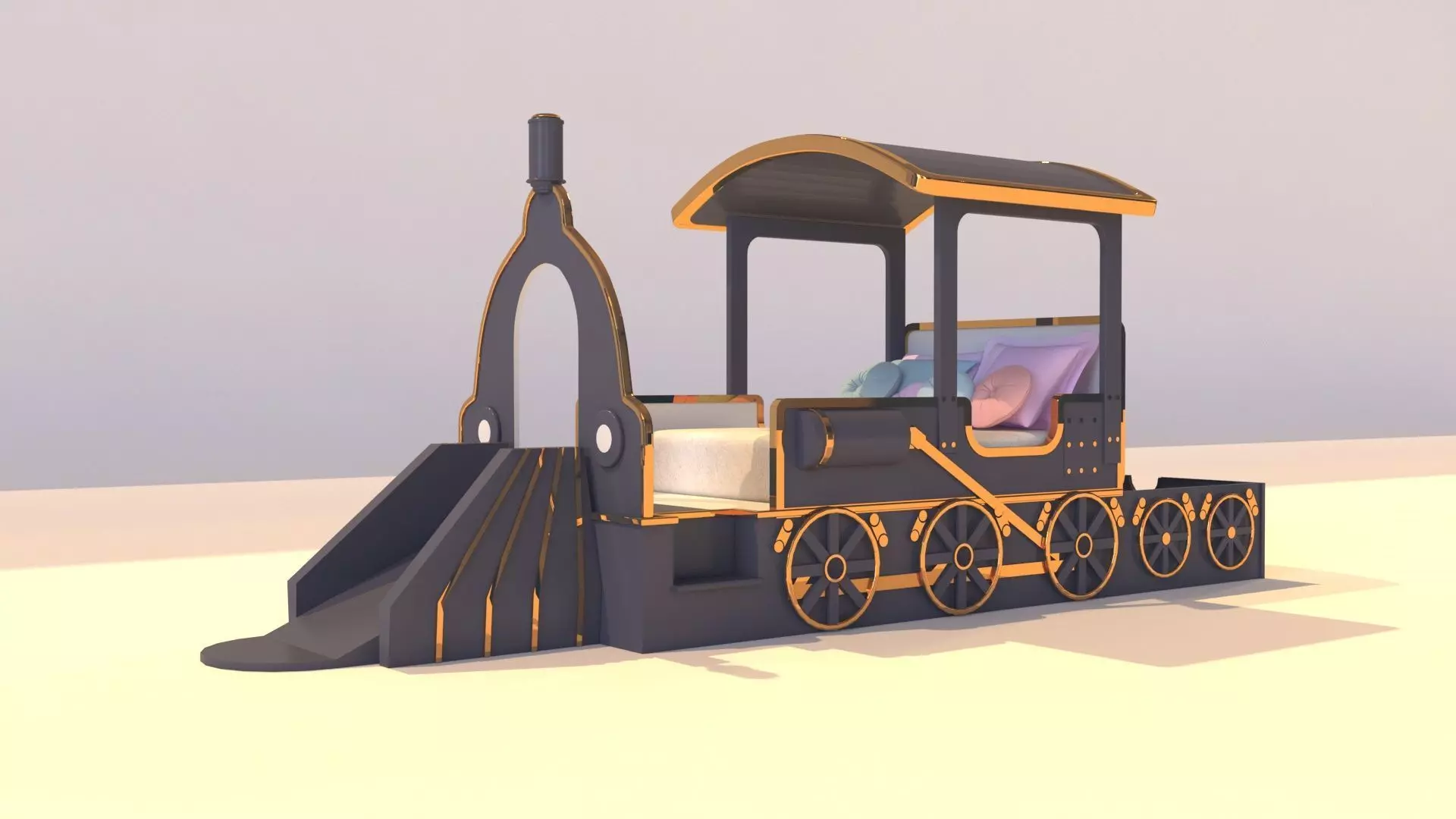 bed train 3D model