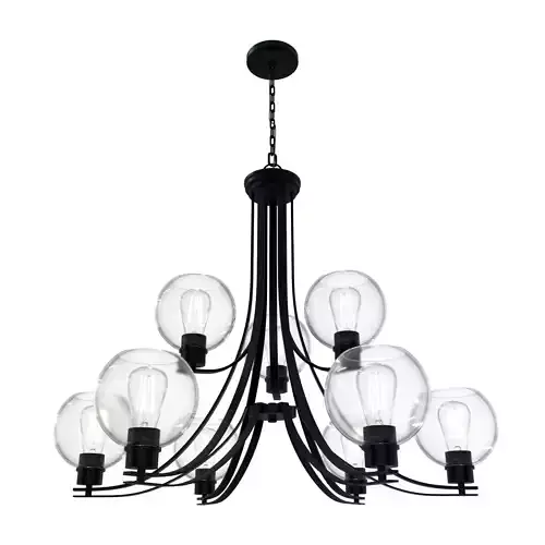Pruitt Chandelier PRUC5034MBK by Quoizel 3D model